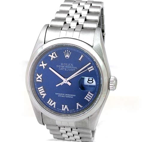 rolex 16200 blue roman